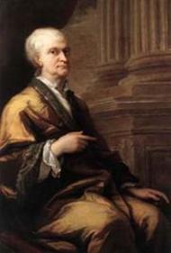 Isaac Newton in old age in 1712. Portrait by Sir James Thornhill.