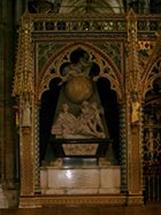 Newton's grave in Westminster Abbey