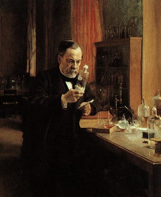 Louis Pasteur i laboratoriet
