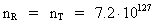 n_R = n_T = 7.2 · 10^127